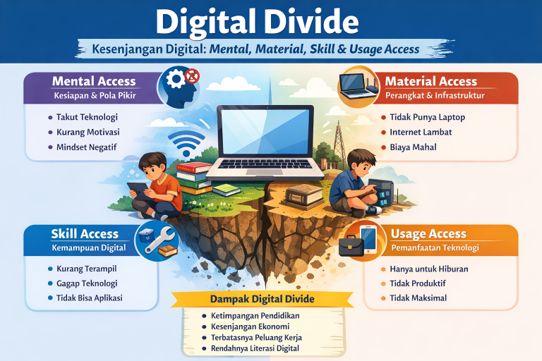 Digital Divide: Memahami Kesenjangan Digital Secara Menyeluruh (Mental, Material, Skill, dan Usage Access)