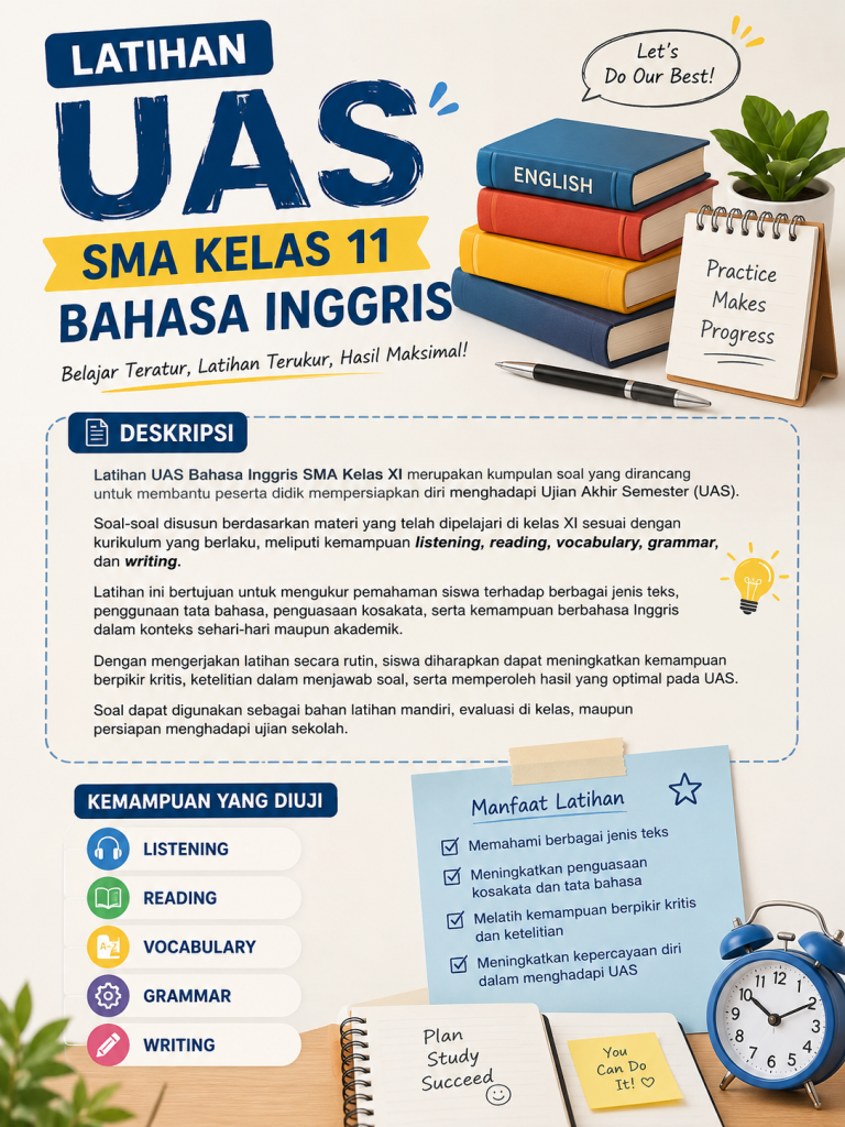 Latihan soal Bahasa Inggris Kelas 11